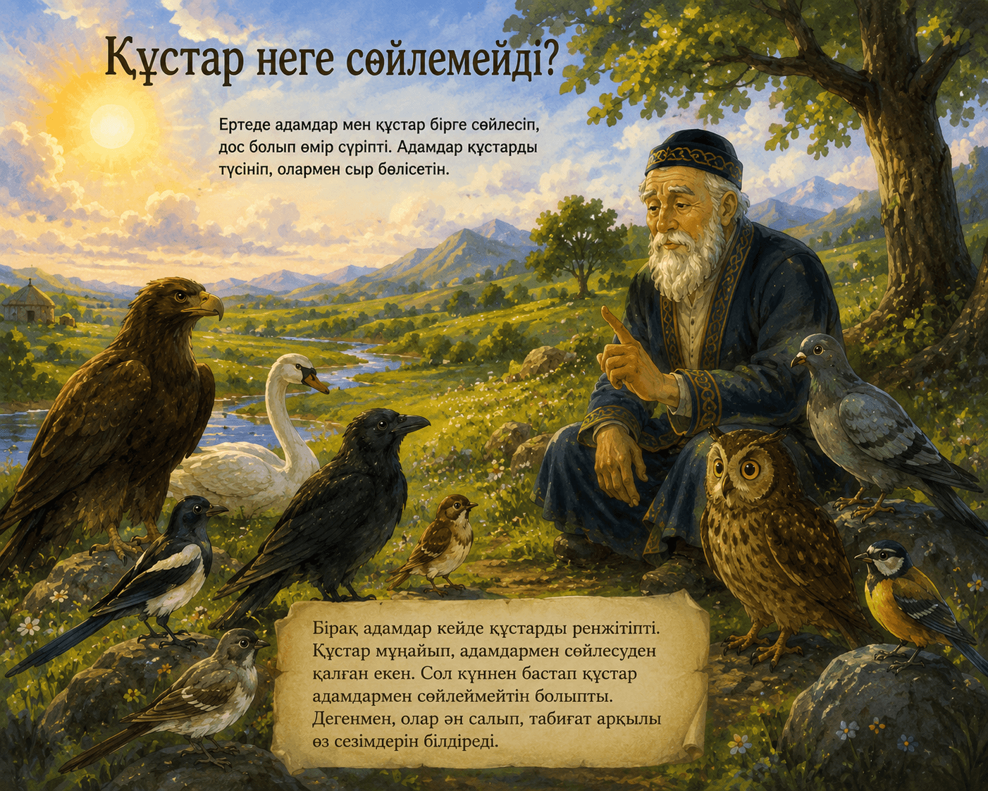 Құстар неге сөйлемейді